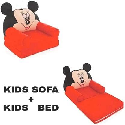 OMAJA HOME Mickey Mouse Baby Sofa Cum Bed Baby Chair for 0-2 Years Sofa Cum Bed Sofa Cum Bed (Pack 1)