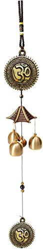 Zobro OM Metal Wind Chimes for Home Balcony Garden Positive Energy, Home Decor Hanging Long Brass Bells Gifts for Loved Ones 3 Bells