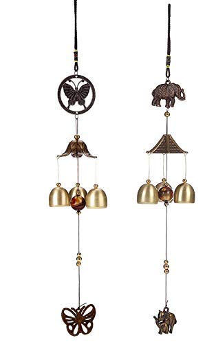 Trusmile™ Metal Wind Chimes for Home Balcony/Garden Positive Energy, Home Decor Hanging Long Brass Bells Gifts for Loved Ones (3 Bells)