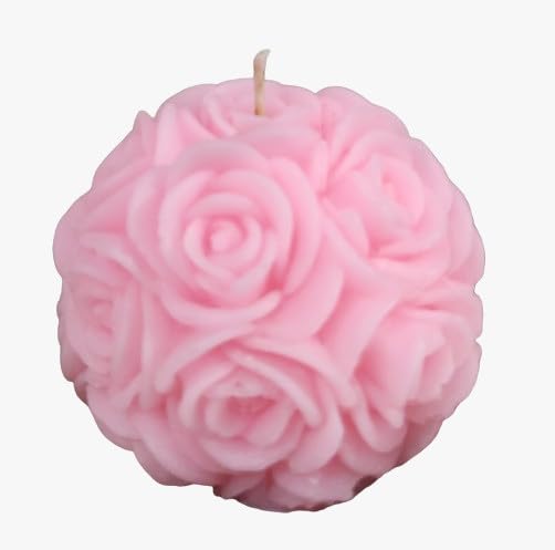 TWINKLING DECOR Scented Big Rose Soy Wax Candle (Set of 2) 7.5 * CM