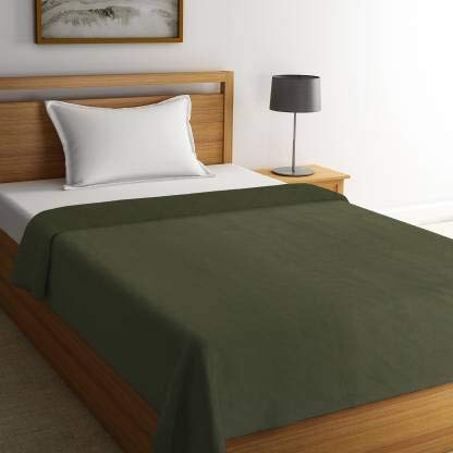 Dtex New bedsheets for Winter Soft Warm Fleece Blanket Woolen bedsheets for Double Bed(PB Green)