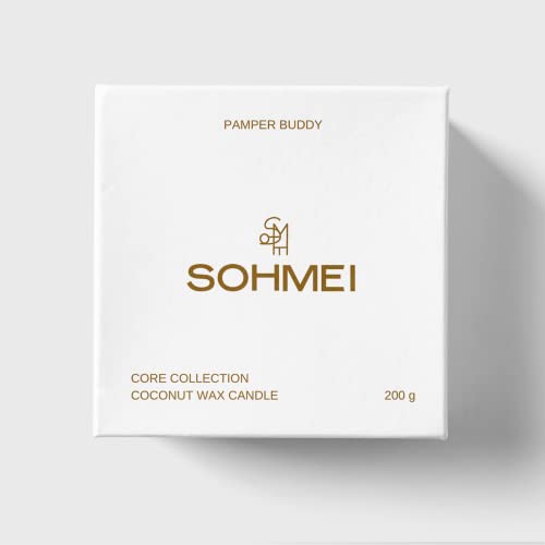 SOHMEI | Pamper Buddy | Coconut Wax Scented Candles | Lavender, Lily of The Valley, Orange Flower (200 g)