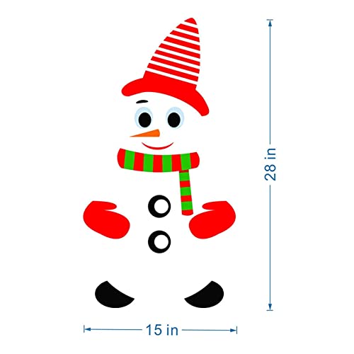 T.O.G. Snowman Refrigerator Sticker Expression Waterproof Christmas Festival Party Decor Ct002