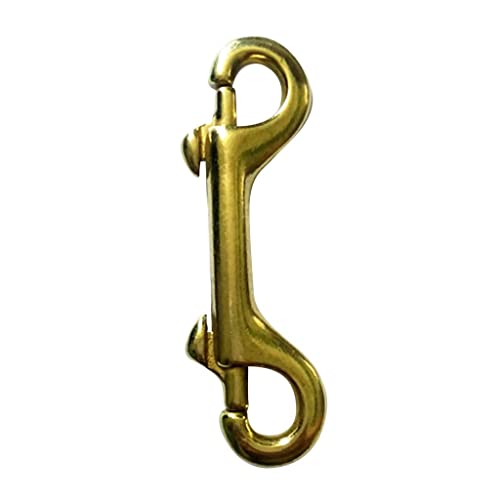 bnf® Double End Clip Snap Hook Brass Heavy Duty 3.5" for Luggage Strap Keychain | Water Sports | Scuba & Snorkeling | Other Scuba & Snorkeling
