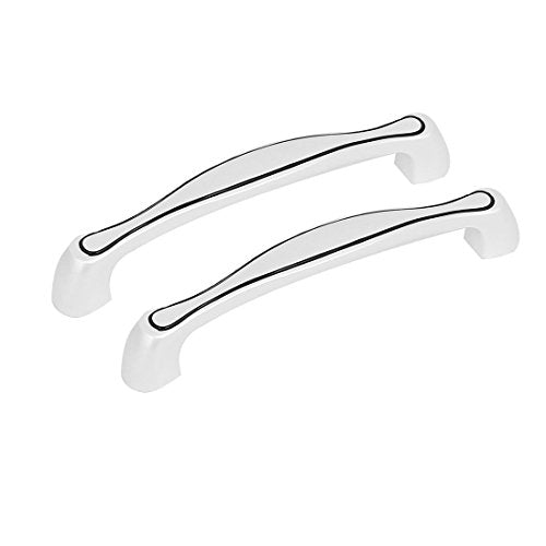 Echocart Wardrobe Drawer Cupboard 96mm Hole Spacing Arch Shaped Pull Handles White 2pcs