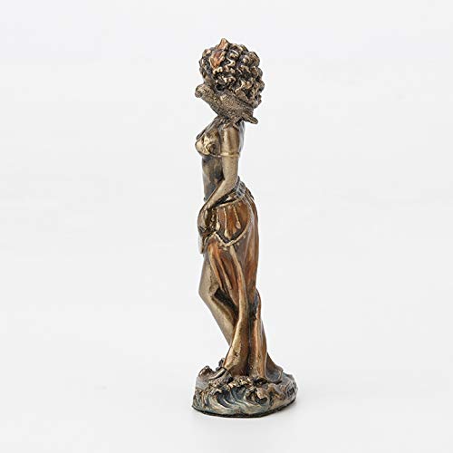 Veronese Design 3 1/2 Inch Oshun Santeria Orisha Goddess of Love, Beauty and Marriage Cast Resin Hand Painted Antique Bronze Finish Statue Home Decor