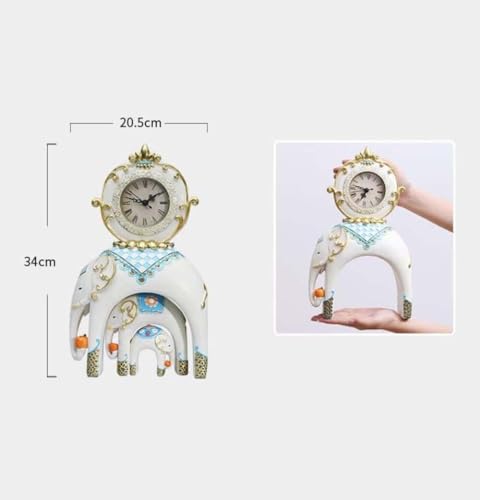 Resin Decor Family showpiece Elephant Clock Set of 3 for Living Room House Warming Wedding