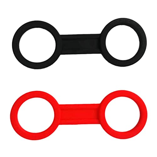 THE STYLE SUTRA®2 Pieces Scuba Diving Mask Silicone Snorkel Keeper Retainer Black and Red