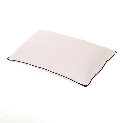 ORCHEED Soft Microfiber Laced Pillow for Sleeping & Neck Pain Relief for Back, Side & Stomach Sleeper, 16x24 inch, White, Pack of 2