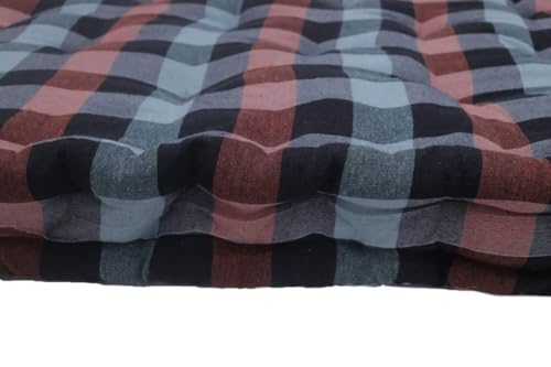 CHILLI BILLI 5 Inch Gadda Medium Soft Cotton Gingham Plaid Checkered Multicolour Mattress (Pack of 1)