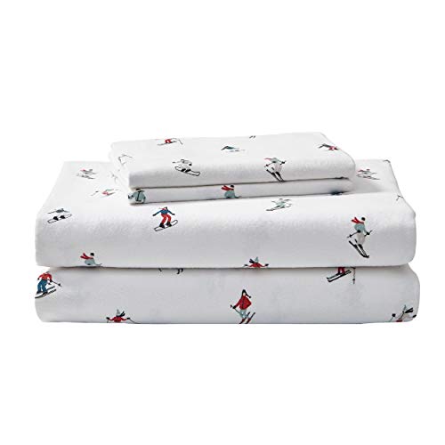 Eddie Bauer Ski Slope Flannel Sheet Set, King, Multi