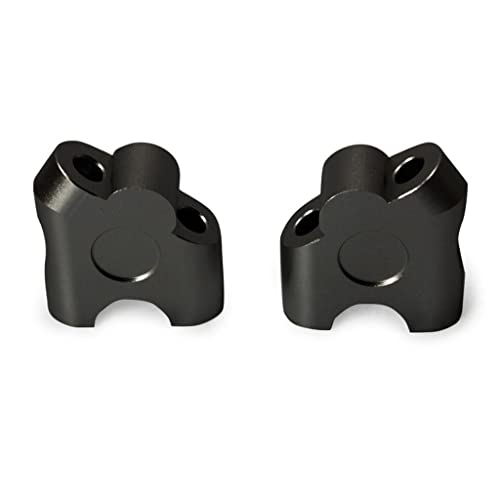 UJEAVETTE 7/8" 22mm Motorcycle ATV Dirt Bike Motocross Handlebar Risers Black