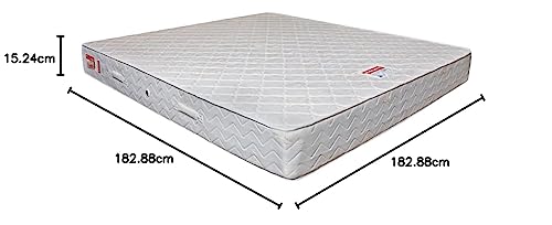 Coir FIT Health Spa with SrtX��Technology 6-inch King Size Latexo HR Foam Mattress (Off-White, 72x72x6)