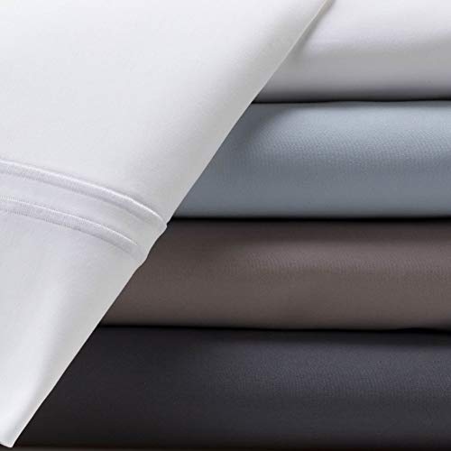 MALOUF Supima Premium Cotton Sheets-100 Percent American Grown Long Staple-Sateen Weave-Extra Deep Pockets-Single Ply-600 Thread Count-Queen-White, Queen