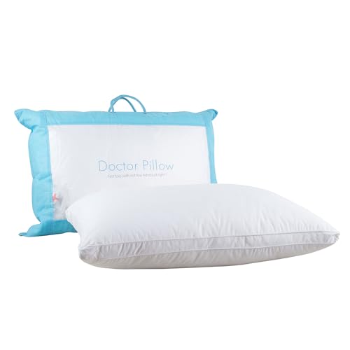 SPREAD SPAIN Microfiber Doctor Pillow Soft Fluffy Pillow for Sleeping, Dr. Pillow for neck and shoulder pain, Back Sleeper, Side Sleeper, 45 x 68 CM - White