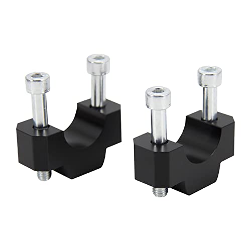 LOOM TREE® Handlebar Riser Mount Clamp Adapter For Crf1100L Africa Twin Black | 1 Pair Handlebar Riser 4 Pieces Screws