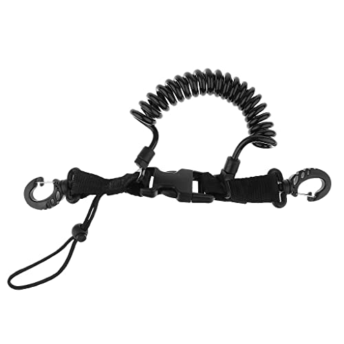 bnf® Scuba Diving Elastic Spring Coil Torch Lanyard Quick Release Buckle Black A | Water Sports | Scuba & Snorkeling | Other Scuba & Snorkeling