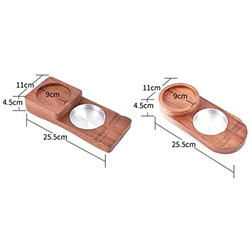 MERISHOPP™ 2 in 1 Wooden Cigar Ashtray Holder Tray Gifts for Office Boyfriend Husband Round