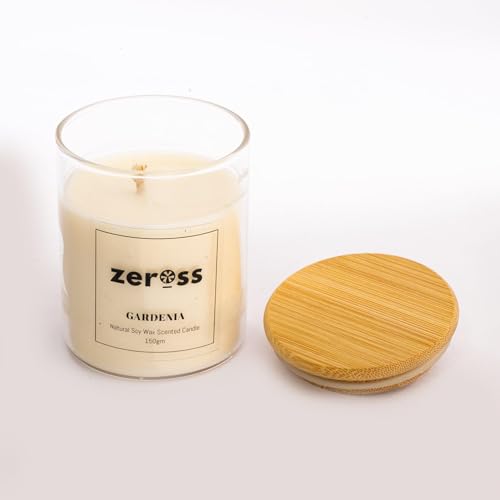 Zeross Deli Jar Candle Gardenia Fragrance Wax for Home Decor Pack of 1 * 150 gm