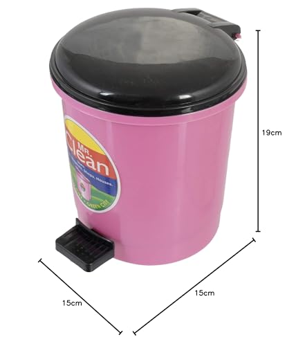 Kuber Industries Table Top Desk Garbage Dustbin Trash for Office Home Work Place,2 LTR(Pink)