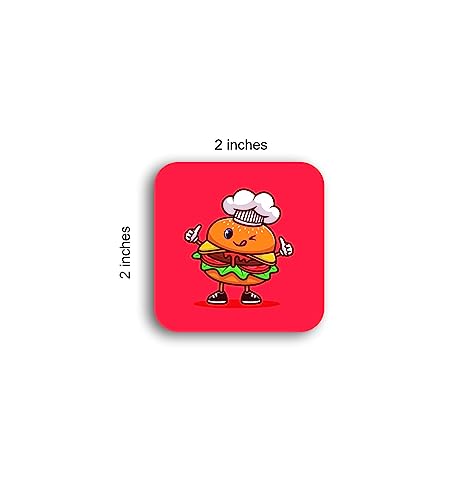 THE INDI - MELA  Yummy Food Acrylic Fridge Magnet (Set of 5) |FM035|