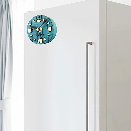 ATORSE® Fridge Sticker Clock Sticker Coffee Pattern Decorative for Kitchen