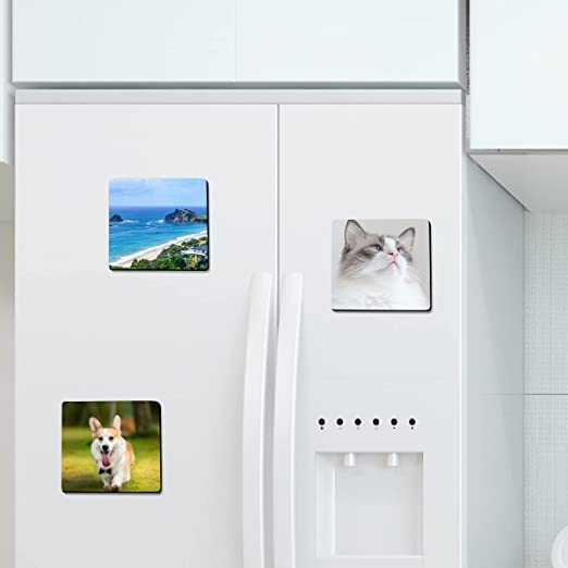 Ditto Boss || Sublimation Blanks Refrigerator MDF Magnets Square Share in 3 * 3 Inches Size, Sublimation Blanks Products (Pack of 10)