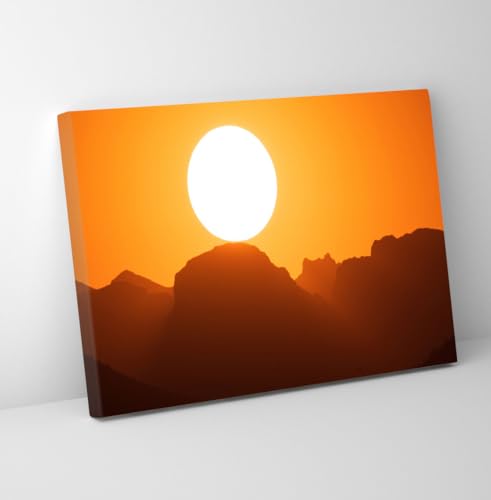 GADGETS WRAP Canvas Gallery Wrap Framed for Home Office Studio Living Room Decoration (11x9inch) - Arizona Setting Sun