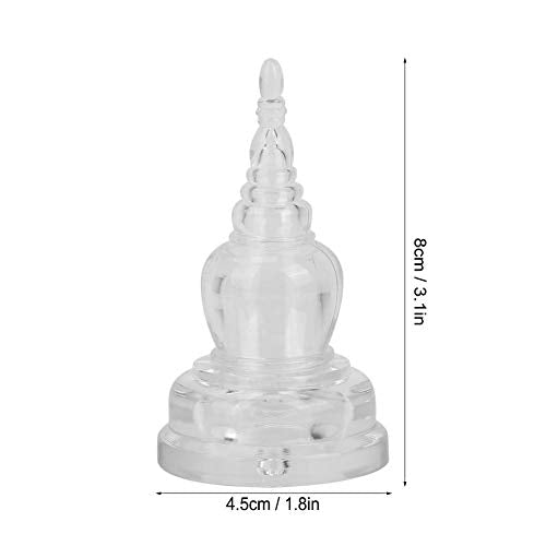 Buddhism Tower Statue, Buddhism Dagoba, Delicate and Beautiful Acrylic Gifts for Friends Home Decoration Holding Tibetan Relics