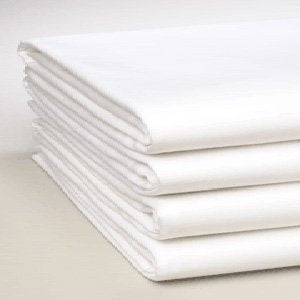 EOM Linens Twin Size Flat Sheets, T180 Thread Count Cotton/Poly, 66x104 in,White, (Pack of 6) Great for Home, Salons, Spas, Hotel, Institutional & Hospital use.