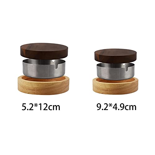 LOSA Round Ashtray Easy to Clean Odorless Windproof Non Slip Wind Proof for Cigar Large