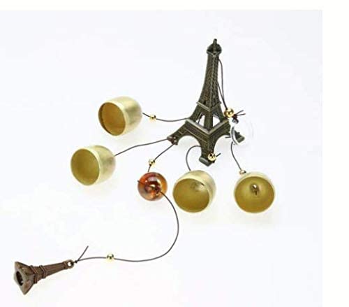 Webbee Craft Gifts Eiffel Tower 4 Bells Copper Wind Chimes Church Home Yard Garden Hanging Decor