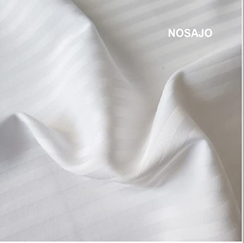 nosajo Cotton Single Bed Sheet with One Pillow Cover white