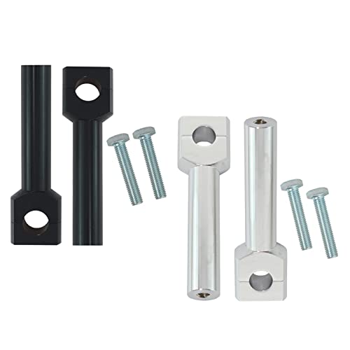 UJEAVETTE Motorcycle Handlebar Riser Kit 22/25mm Universal for Motocross Silver 22MM