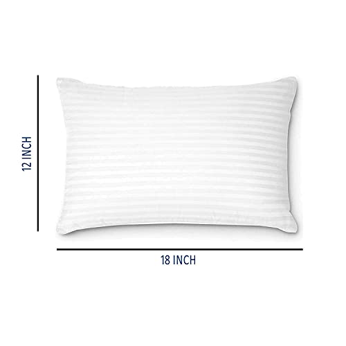 VLYSIUM rectangular 12x18 Inches cushion, Set of 2, Microfiber Hotel Quality Premium Fibre Soft Cushion, Pillow Filler, White