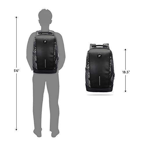 Arctic Fox Slope Anti-Theft Backpack | 15.5 Inches Laptop Bag with USB Charging Port|(Marble Black)