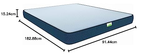 Sleepfresh Dreamfresh Ortho High Resiliance and Memory Foam 6 Inches Orthopaedic Back Relief Mattress (72X36X6 Inches)