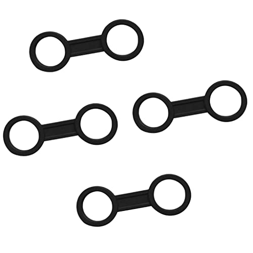 LOOM TREE® 4 Pieces Scuba Diving Dive Snorkeling Silicone Snorkel Mask Keeper Holder Black | Sporting Goods | Water Sports | Scuba & Snorkeling | Other Scuba & Snorkeling