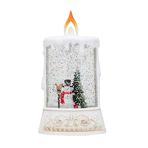 CALANDIS® Led Christmas Candle Snow Scene Decorative Candle for Indoor Festival Window Snowman | 1 Led Christmas Candle