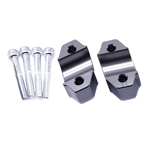 LOOM TREE® Cnc Adjustable Handlebar Riser Clamp Kit For Xt1200Ze Silver | 1X Handlebar Riser Kit