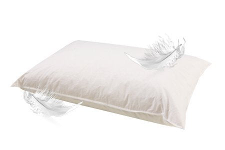 LINENWALAS White Pillow with Pillow Protector, 90/10 Feather and Goose Down Pillow, Set of 1, King Size Pillow (20x36 inch) (90% Feathers - 10% Goose Down)