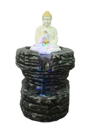 Waahkart Home & Decor Unique Stone Look Fountain with Gautam Buddha