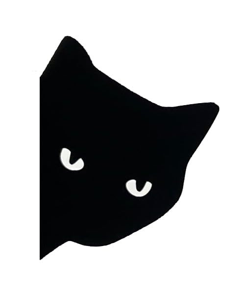 Shazam's Peeking Cat Window Silhouette | Home Décor | Wall Stickon| 5cmx5cmx2mm, Black, 3D Print