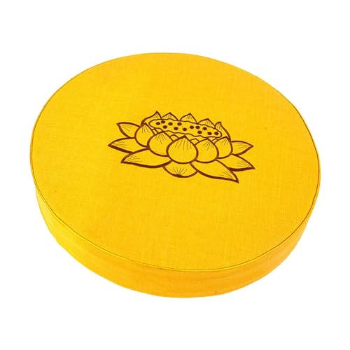 ATORSE® Yoga Cushion Buddhist Comfortable Floor Pillow For Women Men Yoga Stretching Yellow