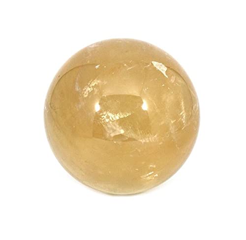 Astroghar Natural Honey Calcite Crystal 55 Mm Ball Sphere for Reiki Healing