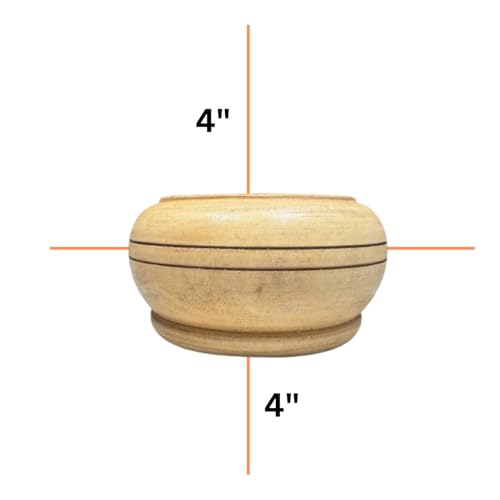 Rustic Handmade Wooden Ashtray for Home, Office, and Car Use (4" YELLOW) (1)