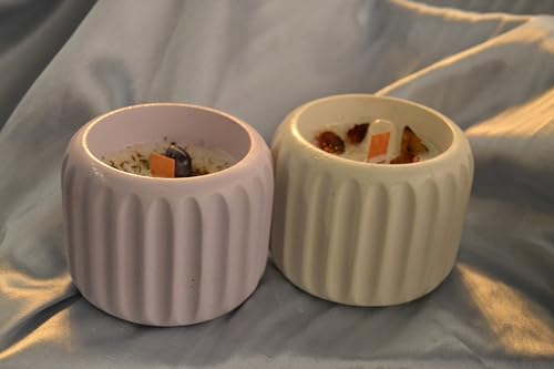 Zen Light Candle Hamper (Set of 2)-White with Rose & Periwinkle with Lavender oregano-23