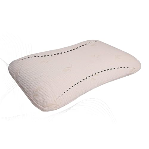 HomeHive Memory Foam Pillow Neck & Shoulder Lumbar Pain Relief Contour Cervical Super Soft & Fluffy-PO1(S_K_E_20022043_Off White)