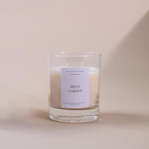 Amara Fragrance Love Story Misty Garden - Long-Lasting Aromatherapy, Hand-Poured Natural Soy Wax, Relaxing Fragrance for Home & Office (White Tea Bamboo)