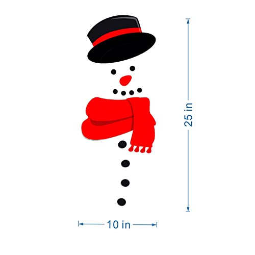 T.O.G. Snowman Refrigerator Sticker Expression Waterproof Christmas Festival Party Decor Ct004